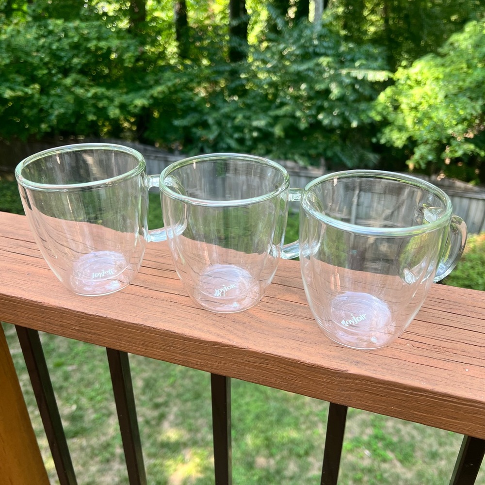 JoyJolt Double Wall Glass Coffee Mug